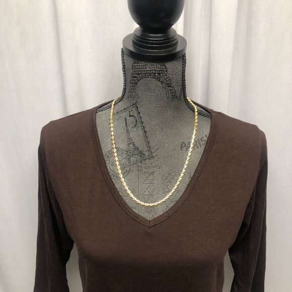 Rods Brown V-Neck Horse Graphic T-Shirt Womens Size Large Equestrian Casual - Picture 7 of 7